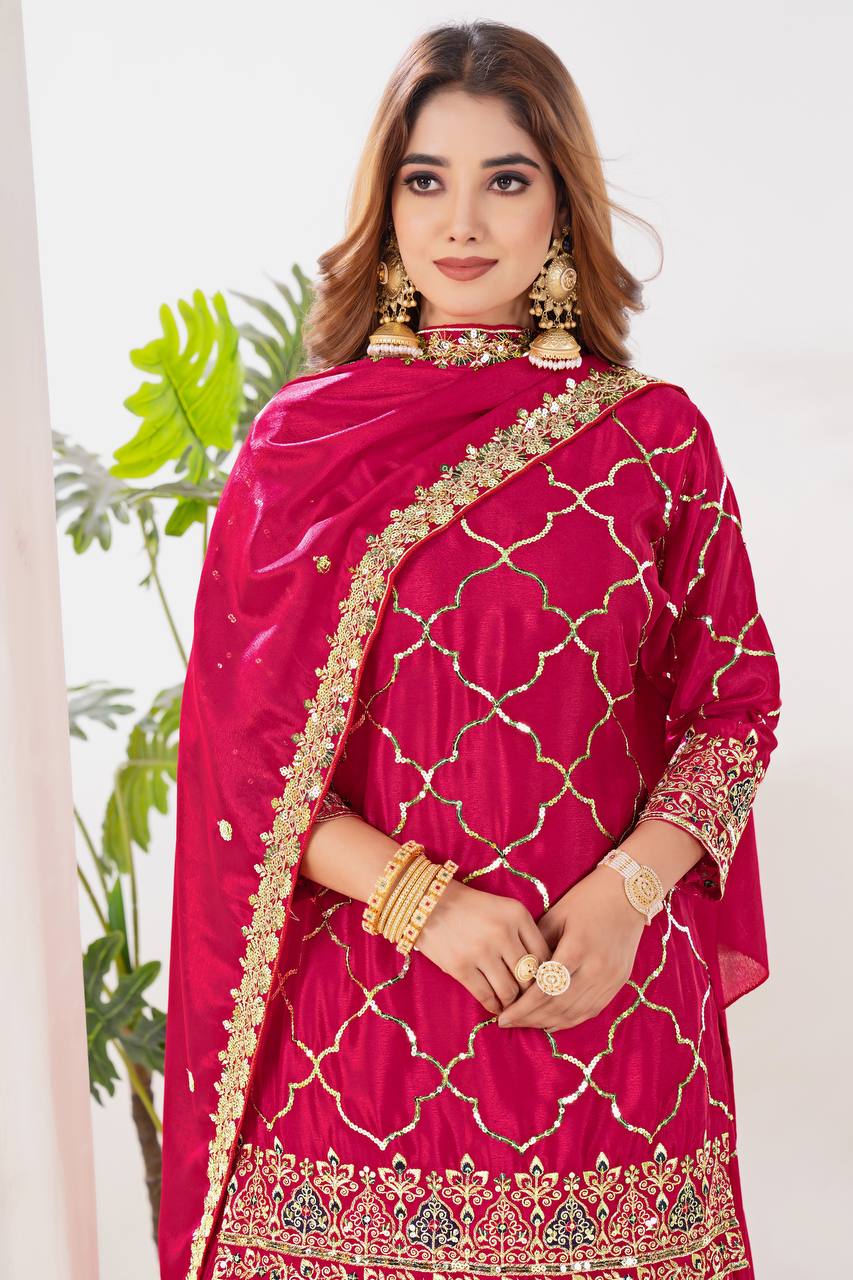 Bridal Sophistication: The Ivory Lattice Ceremonial Gharara